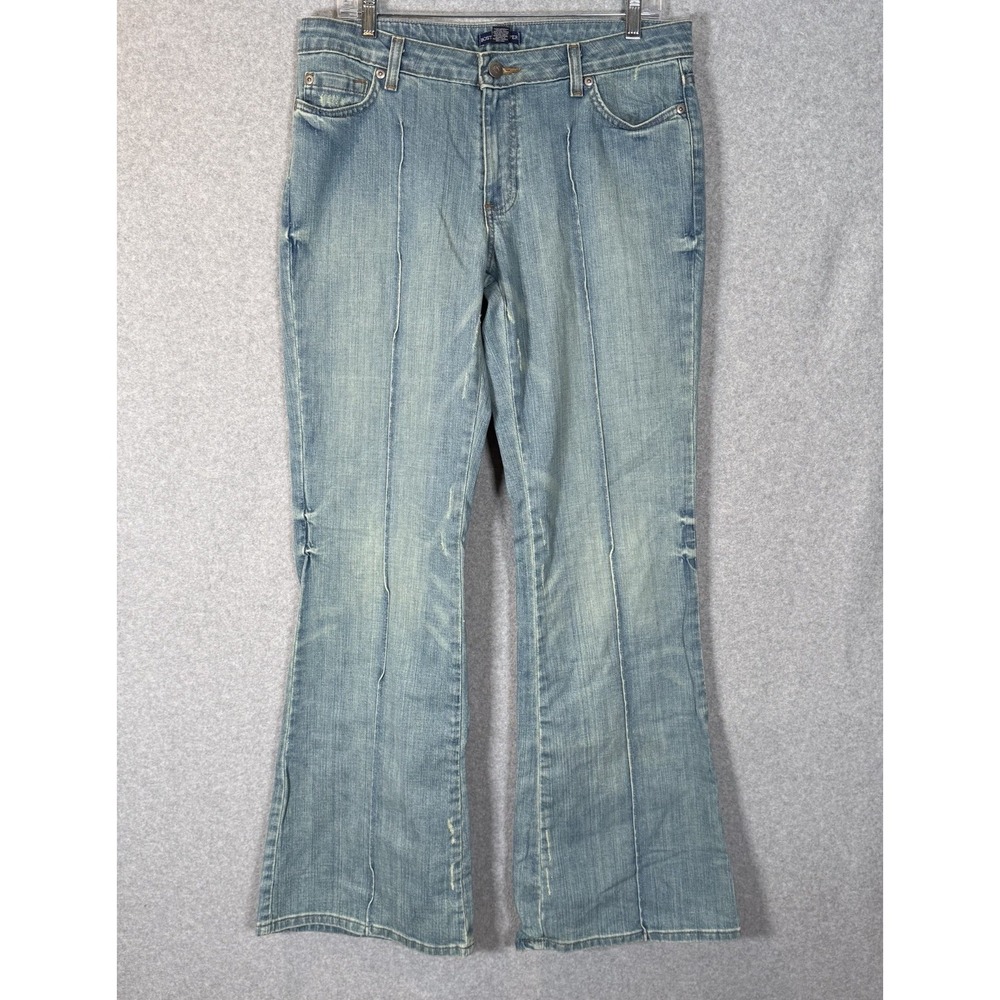 Boston Proper Jeans‎ Womens 10 Vintage Low Rise Flare Washed Denim Pants Bootcut